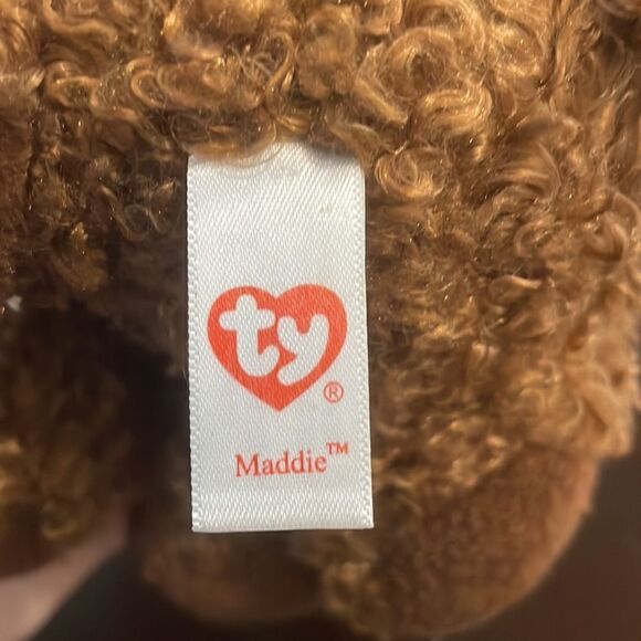 Ty Beanie Boos Maddie the Brown Dog w Pink Bow NWT 9” tall Excellent Condition - Picture 6 of 9